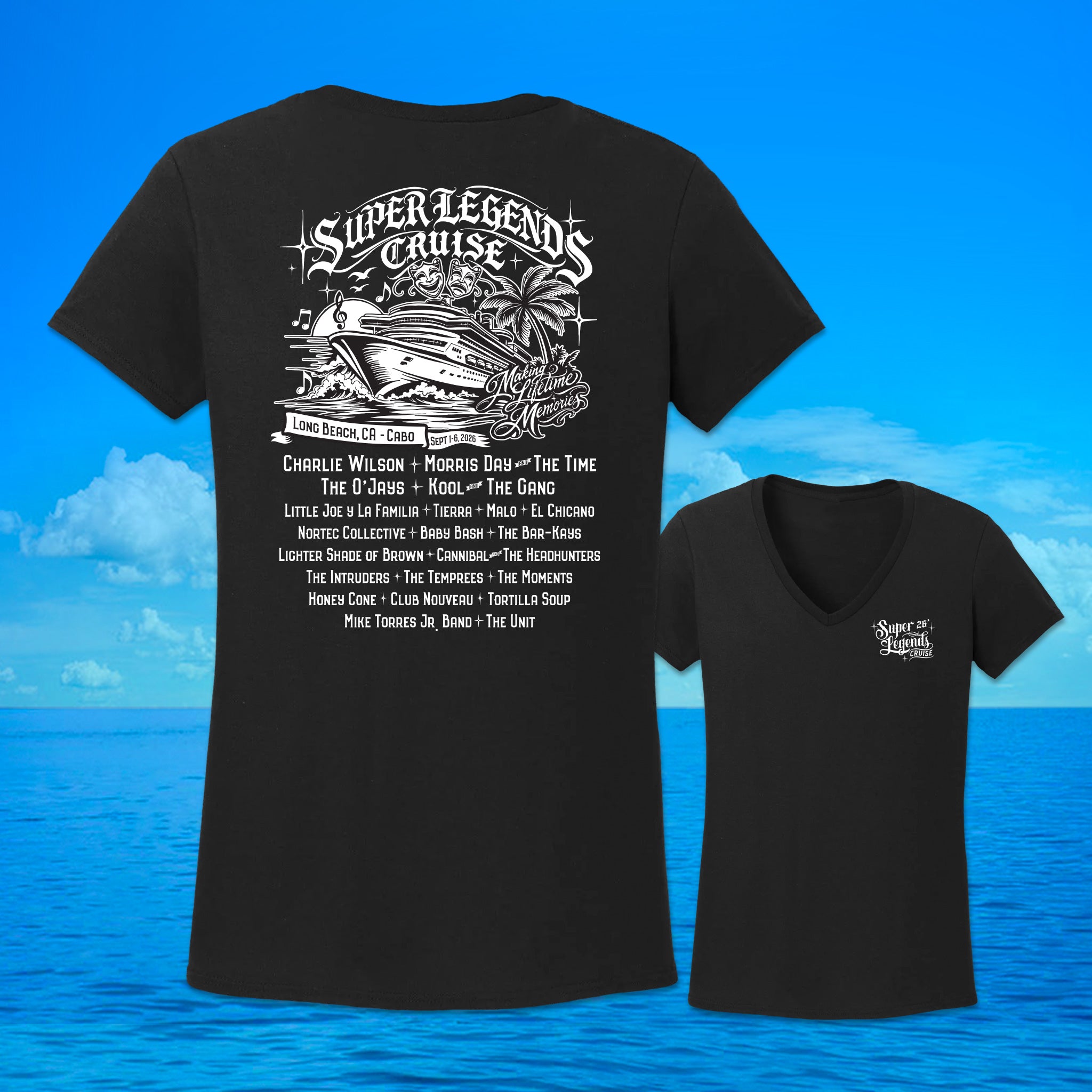 SLC X RockRollG ft. Artist Collection Women's V-neck Tee