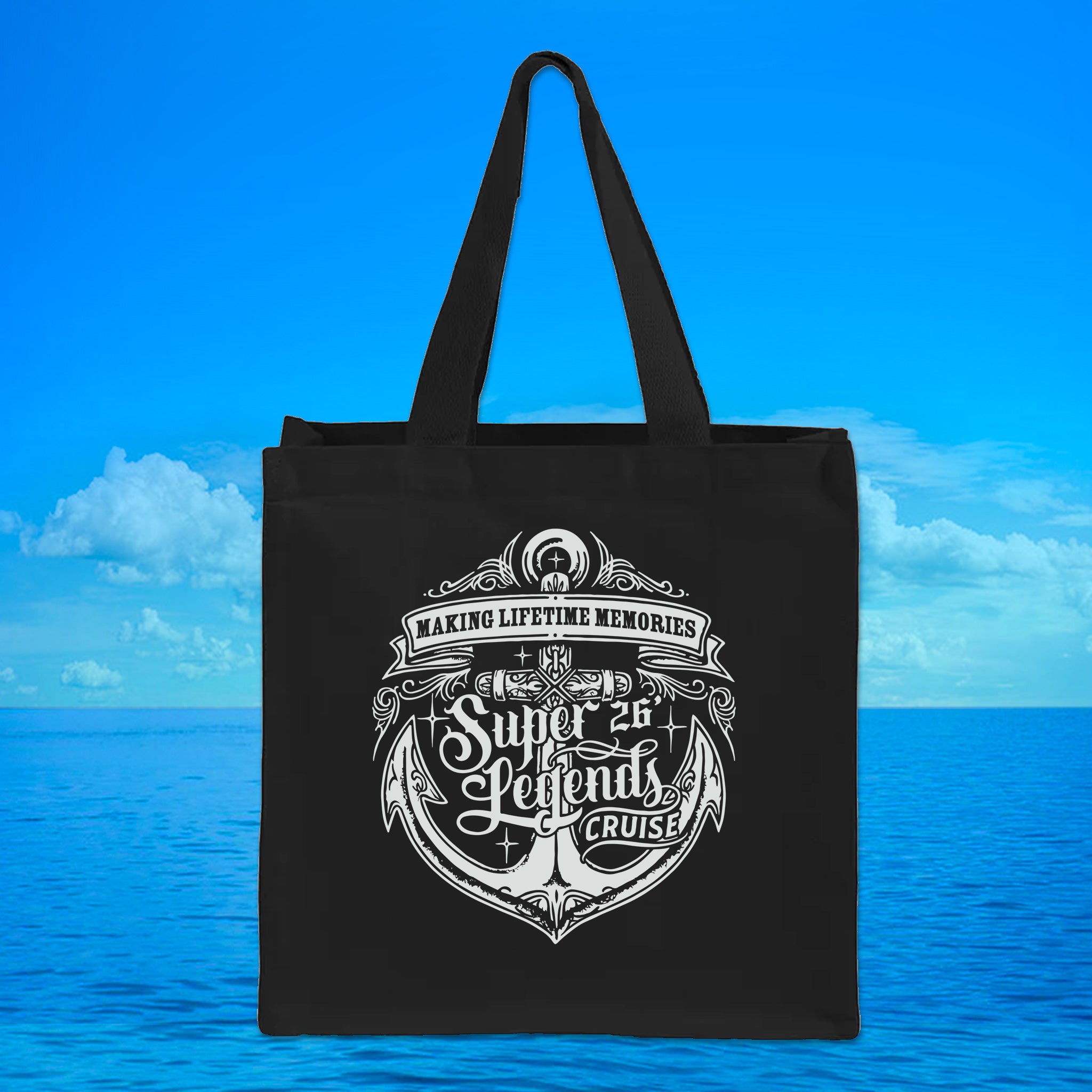 SLC Pinstripe Anchor Tote Bag
